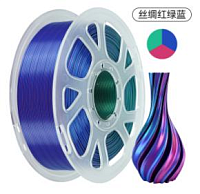 Филамент Kingroon PLA Tri-Silk Красно-зелёно-синий 1.75мм 1кг с катушкой