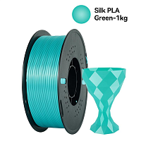 Филамент Kingroon PLA Silk Шёлковый Зелёный 1.75мм 1кг с катушкой