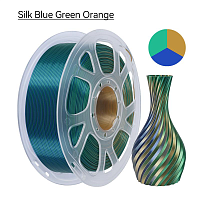 Филамент Kingroon PLA Tri-Silk Сине-зелёно-оранжевый 1.75мм 1кг с катушкой