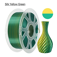 Филамент Kingroon PLA Dual-Silk Жёлто-зелёный 1.75мм 1кг с катушкой