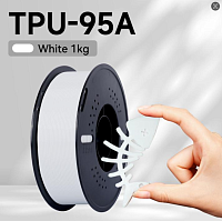 Филамент Kingroon TPU 95A Белый 1.75мм 1кг с катушкой