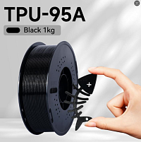 Филамент Kingroon TPU 95A Чёрный 1.75мм 1кг с катушкой