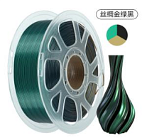 Филамент Kingroon PLA Tri-Silk Золотисто-зелёно-чёрный 1.75мм 1кг с катушкой