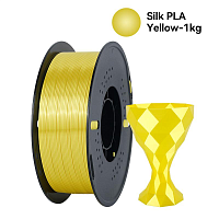 Филамент Kingroon PLA Silk Шёлковый Жёлтый 1.75мм 1кг с катушкой